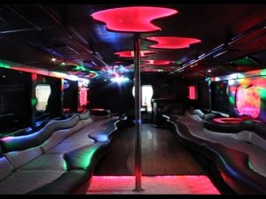 Party bus bar and seating