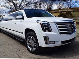White Escalade limousine